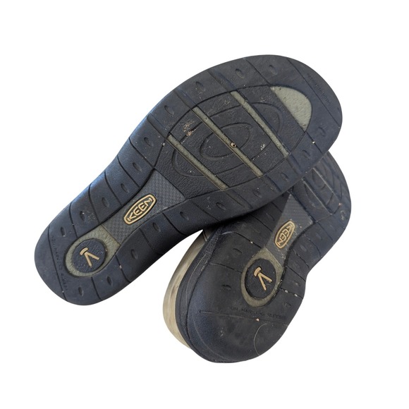 Keen Slip On Shoes Women 9 Green Nubuck Leather Loafers Gorpcore Comfort Casual - Picture 6 of 7